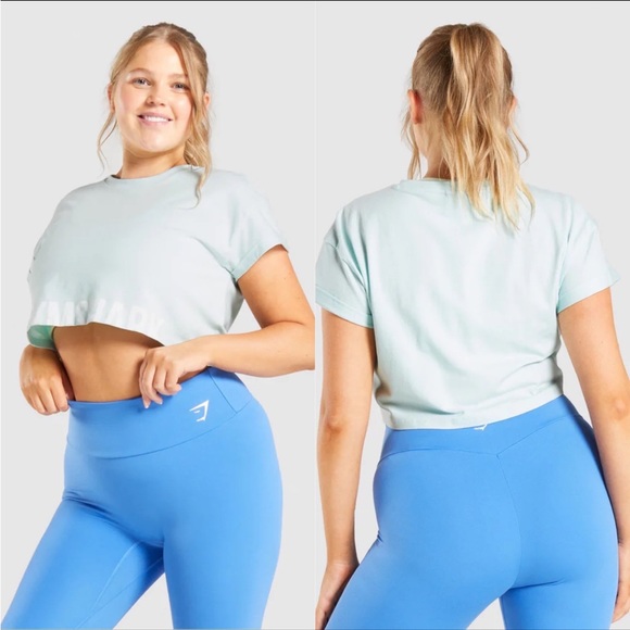 Gymshark Tops - Gymshark Fraction Crop Top Tee sz M
